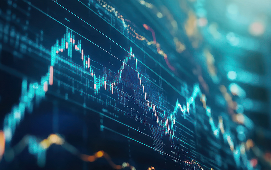 Financial market data display